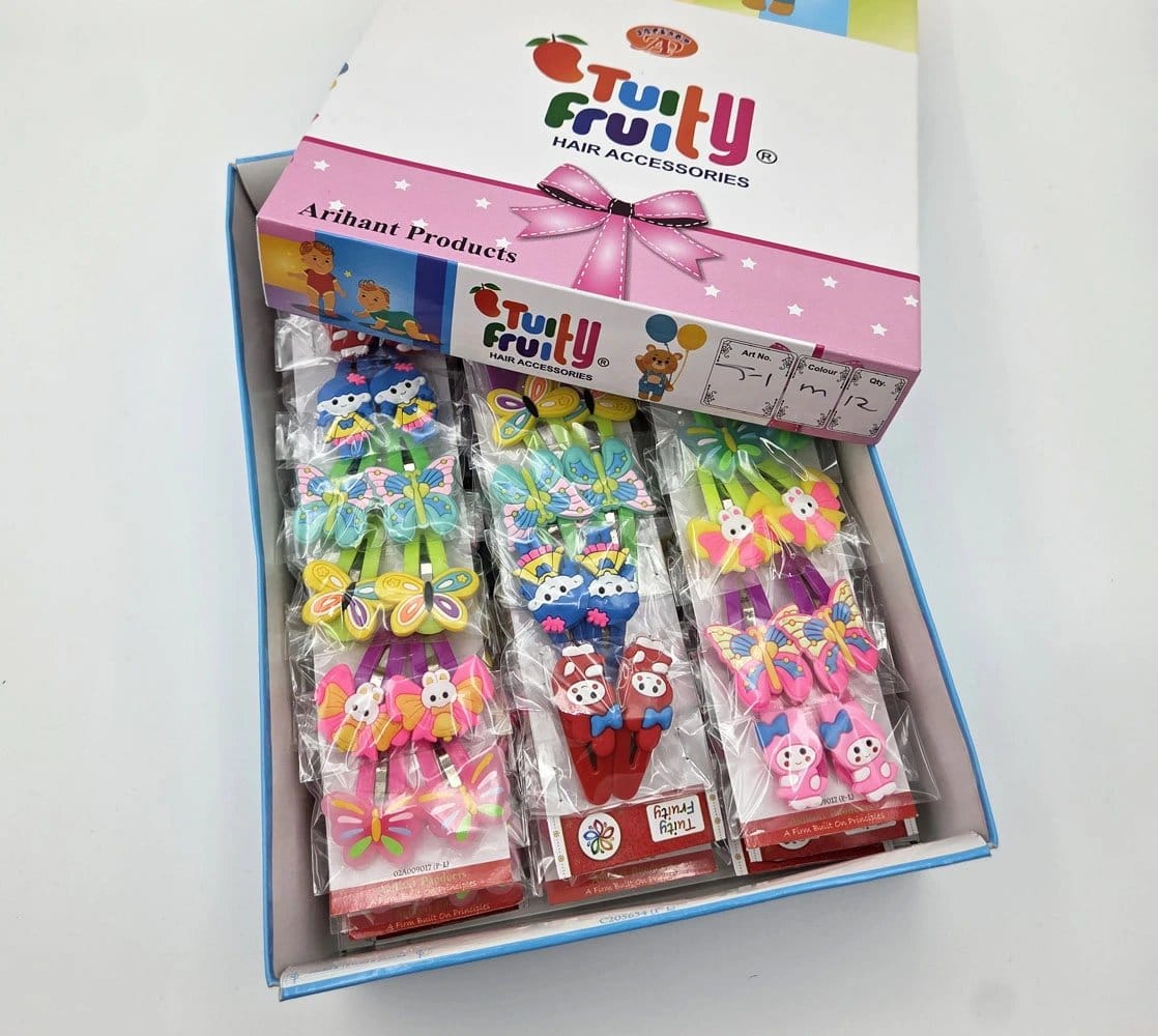 Kids Hair Tik Tak Pins | Rahul Plastics | Pack Of 12 Cards