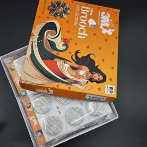 Round Saree Brooch | Rahul Plastics | Pack of 12