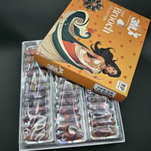 Acrylic Printed Saree Brooch | Rahul Plastics | Pack of 12