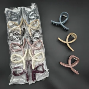 Tie Shape Hair Clutcher | Rahul Plastics | Pack of 12