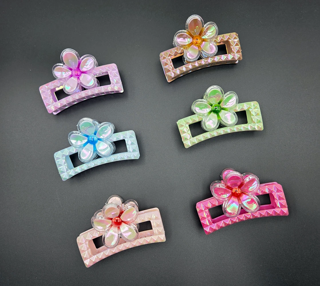Flower Hair Clutcher | Rahul Plastics | Pack of 12