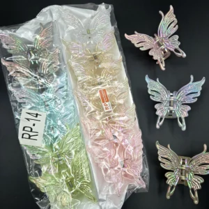 Rainbow Butterfly Hair Claw | Rahul Plastics | Pack of 12