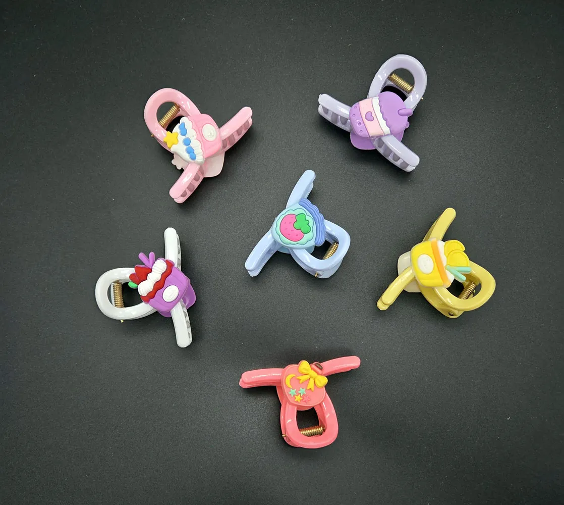 Korean Style Cartoon Hair Claw | Rahul Plastics | Pack of 12