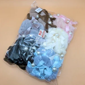 Fur Fabric Hair Scrunchies | Rahul Plastics | Pack of 12
