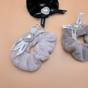 Fur Fabric Hair Scrunchies | Rahul Plastics | Pack of 12