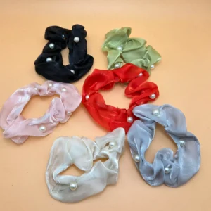 Premium Fabric Hair Scrunchies | Rahul Plastics | Pack of 12
