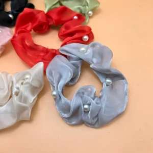 Premium Fabric Hair Scrunchies | Rahul Plastics | Pack of 12